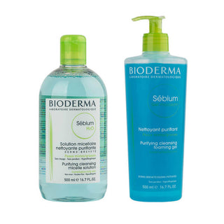 Bioderma Sebium H2O 500ml + Sebium Foaming Gel 500ml
