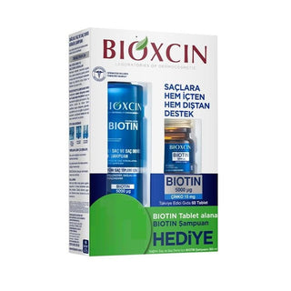 Bioxcin Biotin 5000 ug 60 Tablets Shampoo Gift