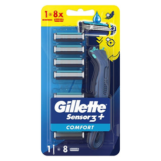 Gillette Sensor3 Comfort Razor Blades for Men: Smooth, Comfortable Shave - Up to 96 Uses Gillette Sensor3 Comfort Razor: Smooth, Comfortable Shave Gillette Sensor3 Comfort, razor blades, men's shaving, replaceable razor blades, comfort shaving, Gillette blades, shaving cartridges, razor blade refills, men's grooming, shaving, razor, comfort, smooth shave, close shave, shaving supplies, personal care, men's personal care, skin care, irritation-free shave, grooming essentials, Gillette razor, shaving razor, b