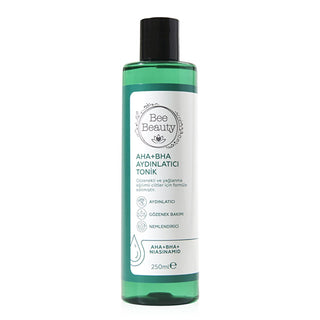 Bee Beauty AHA BHA Exfoliating Facial Toner | Pore Cleansing, Skin Brightening, & Oil Control with Niacinamide Bee Beauty AHA BHA Toner: Exfoliate, Brighten & Clear Skin AHA BHA toner, exfoliating toner, pore cleansing toner, skin brightening toner, toner for oily skin, Niacinamide toner, facial toner, acne toner, blackhead removal toner, skin texture improvement, AHA toner, BHA toner, oily skin, combination skin, exfoliation, brightening, cleansing, skincare, beauty, cosmetic, blackheads, whiteheads, hyper
