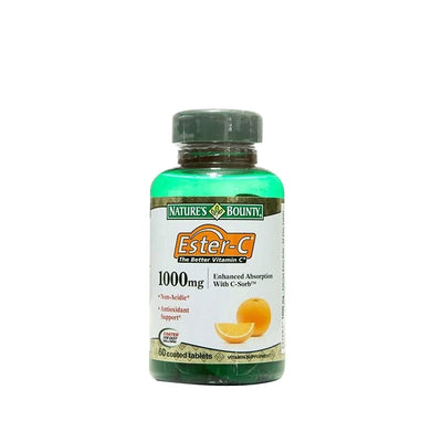 Nature's Bounty Ester-C Vitamin C 1000mg: Gentle, High Absorption Immune Support & Antioxidant Protection - 60 Tablets
