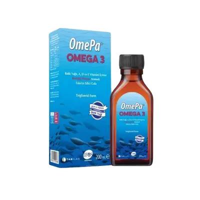 Omepa Omega-3 Dietary Supplement Syrup - Fruit-Flavored, Supports Heart Health & Brain Function for Kids & Adults