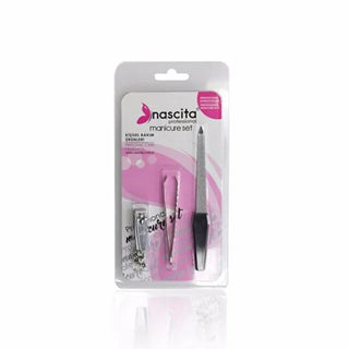Nascita 3-Piece Nail Care Set - Manicure Essentials with Nail Clippers, Nail File, and Tweezers Nascita 3-Piece Nail Care Set - Manicure Essentials nail care set, manicure set, grooming tools, nail clippers, nail file, tweezers, personal grooming, nail care essentials, beauty tools, grooming essentials