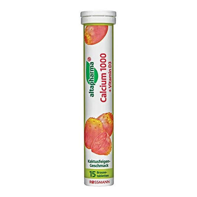 Altapharma Calcium + Vitamin D3 Effervescent Tablets - 15 Count, Gluten-Free, Lactose-Free Dietary Supplement