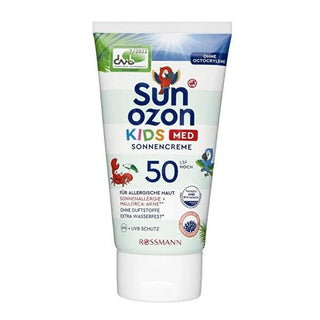 Sunozon MED Children's Sunscreen Cream 50SPF for Sensitive Skin - Waterproof, Vegan, 5.07 fl oz Sunozon MED Children's Sunscreen 50SPF - Waterproof & Vegan children's sunscreen, sensitive skin sunscreen, vegan sunscreen, waterproof sunscreen, SPF 50 sunscreen, eco-friendly packaging, sun protection for kids, gentle sunscreen, outdoor activities, family sun care, recyclable packaging