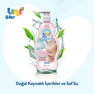 uni baby easy comb shampoo bottle, uni baby hair and body shampoo for children Uni Baby Easy Comb Hair & Body Shampoo - Gentle for Children | 700ml Uni Baby Easy Comb Hair & Body Shampoo 700ml uni-baby, hair-shampoo, body-shampoo, baby-care, gentle-formula, hypoallergenic, pediatric-tested, easy-combing, childrens-products, ai-generated