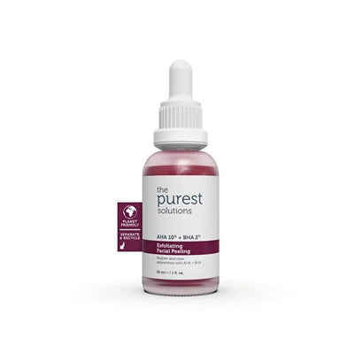 The Purest Solutions AHA BHA Facial Peeling Serum | Exfoliates, Brightens & Evens Skin Tone | Acne Scar & Pore Minimizin