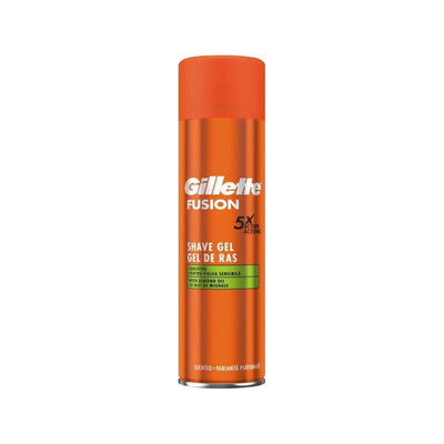 Gillette Fusion 5X Sensitive Shaving Gel with Almond Oil - 6.76 fl oz, Moisturizing & Gentle on Sensitive Skin
