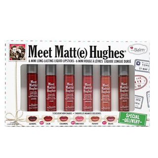theBalm Meet Matte Hughes Special Delivery Lipstick Set: 6 Nude Liquid Lipsticks, Long-Lasting & Smudge-Proof Formula theBalm Meet Matte Hughes: Nude Liquid Lipstick Set liquid lipstick set, matte lipstick nude, long lasting lipstick, smudge proof lipstick, theBalm lipstick, mini lipstick set, nude lipstick set, makeup gift set, lipstick sampler, Meet Matte Hughes, lipstick set, matte lipstick, nude lipstick, long lasting, smudge proof, theBalm, mini lipstick, makeup gift, lipstick sampler, lip color, lip m