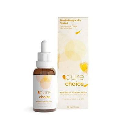 Pure Choice Vitamin C Serum - Brightening, Anti-Aging, & Hydrating - Reduce Blemishes, Boost Radiance with Hyaluronic Ac