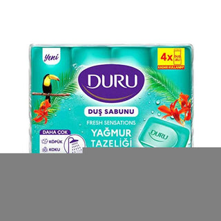 Duru Fresh Sensations Yağmur Tazeliği Bar Soap 4-Pack - Refreshing, Bulk Scented Soap for Cleansing and Refreshment Duru Fresh Sensations Yağmur Tazeliği Bar Soap 4-Pack Duru soap, Fresh Sensations soap, Yağmur Tazeliği soap, bar soap bulk pack, scented soap, bulk soap, refreshing soap, cleansing soap, Duru Fresh Sensations, Rain Freshness soap, soap 4-pack, soap bulk buy