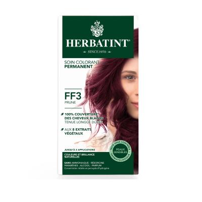 Herbatint FF3 Prune Plum Hair Dye: Natural, Ammonia-Free Hair Color with Herbal Extracts for Grey Coverage and Healthy H