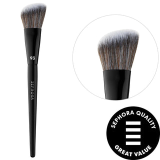 PRO Makeup Brush - Vegan Angled Blush Brush #93 for Precise Contouring & Sculpting PRO Vegan Angled Blush Brush #93 - Precise Makeup Contouring makeup brush, powder blush brush, angled blush brush, vegan makeup brushes, sustainable makeup tools, cruelty-free makeup, precise makeup application, contouring brush, sculpting brush, cheekbone brush, everyday makeup, professional makeup tools