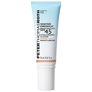 Peter Thomas Roth Water Drench SPF 45 Hyaluronic Sheer Tint Moisturizer: Hydrating, Anti-Aging & Broad Spectrum Sun Protection Peter Thomas Roth Water Drench SPF 45: Hyaluronic Acid Moisturizer SPF 45 moisturizer, hyaluronic acid moisturizer, broad spectrum sunscreen, sheer tint moisturizer, anti-aging sunscreen, hydrating SPF, daily facial sunscreen, non-greasy sunscreen, tinted moisturizer with SPF, clean sunscreen, SPF moisturizer, hyaluronic acid, broad spectrum, sunscreen, sheer tint, anti-aging, hydra