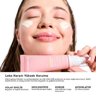 Cream Co. Broad Spectrum Sunscreen SPF 50+ - Moisturizing, Vegan, Non-Greasy, Velvet Finish Cream Co. Sunscreen SPF 50+ - Broad Spectrum, Moisturizing & Vegan Broad Spectrum Sunscreen, Vegan Sunscreen, SPF 50+ Sunscreen, Moisturizing Sunscreen, Non-greasy Sunscreen, Sunscreen, Skincare, Vegan Skincare, Hypoallergenic Sunscreen, Sun Protection, Anti-Aging Sunscreen