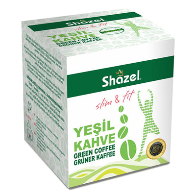 Shazel Green Coffee Slim & Fit: Natural Weight Loss Supplement with Arabica Green Coffee & Cardamom - 14 Single-Serve Pa