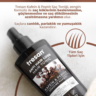 Tresan Caffeine & Peptide Anti-Hair Loss Hair Tonic for Nourished, Thicker Hair - 4.23 fl oz Tresan Anti-Hair Loss Hair Tonic with Caffeine & Peptide Hair Tonic, Anti-Hair Loss, Caffeine Hair Care, Peptide Hair Treatment, Daily Hair Nourishment, Hair Loss Solution, Hair Strengthening, Hair Growth, Hair Health, Hair Care, Tresan, Hair Products, Beauty, Personal Care