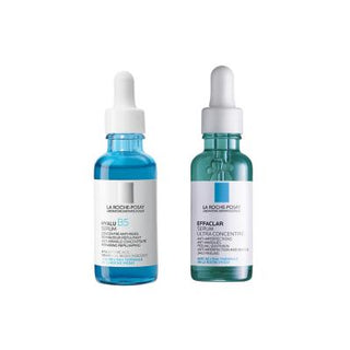 La Roche-Posay Effaclar Peeling & Hyalu B5 Serum Set: Renew, Hydrate & Smooth Skin - Anti-Aging, Blemish Treatment for Sensitive Skin La Roche-Posay Serum Set: Exfoliate, Hydrate & Renew Skin La Roche Posay Effaclar, Hyalu B5 Serum, Peeling Serum, Hyaluronic Acid Serum, Anti-aging serum, Sensitive skin serum, Exfoliating serum, Skin resurfacing, Blemish treatment, Hydrating serum, skincare serum set, exfoliate, hydrate, rejuvenate, skin texture, tone, blemishes, wrinkles, Salicylic Acid, Lipo-Hydroxy Acid, 
