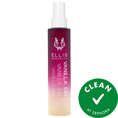 Ellis Brooklyn VANILLA SIN: Warm Spicy Gourmand Body Mist with Black Cherry, Almond Cream & Bourbon Vanilla - Clean Hair