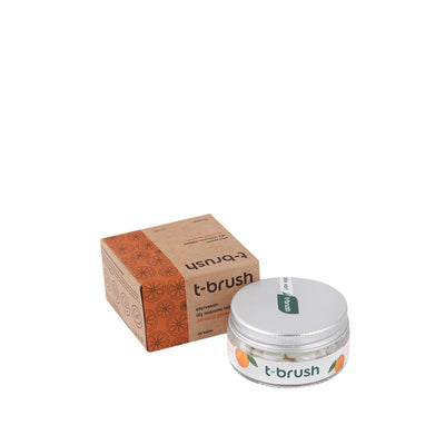 T-Brush Effervescent Toothpaste Tablets - Orange Flavor, Fluoride, 90 Count - Eco-Friendly Oral Care
