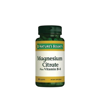 Nature's Bounty Magnesium Citrate Plus Vitamin B-6 Supplement - 60 Tablets for Muscle & Nerve Support Nature's Bounty Magnesium Citrate + B-6 Supplement - 60 Tablets Magnesium Citrate Supplement, Vitamin B-6 Supplement, Dietary Supplement, Nature's Bounty Magnesium, Magnesium and Vitamin B-6, Health Supplements, Wellness Products, Nutritional Supplements, Muscle Support, Nerve Support
