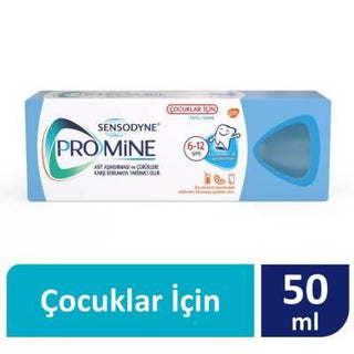 Sensodyne Promine Children's Toothpaste for Kids Aged 6-12 - Remineralizing, Acid Erosion Protection Sensodyne Promine Kids Toothpaste 6-12 yrs children's toothpaste, kid's oral care, Sensodyne Promine, toothpaste for kids aged 6-12, remineralizing toothpaste, oral care for children, kids' dental health, acid erosion protection, tooth enamel strengthening, sweet mint flavor, trusted brand for kids, oral health for school-aged children