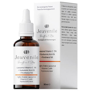 Jeuvenile Liposomal Vitamin C Serum: Hydrate, Brighten & Protect - Hyaluronic Acid & Panthenol - Paraben, SLES, Alcohol & Perfume-Free Jeuvenile Vitamin C Serum: Hydrate & Brighten Skin Vitamin C serum, Liposomal Vitamin C, Hyaluronic acid serum, Anti-aging serum, Skin hydration serum, Paraben free skincare, SLES free skincare, Alcohol free skincare, Perfume free skincare, C Vitamini Serumu, skincare, serum, anti-aging, hydration, radiance, paraben-free, SLES-free, alcohol-free, perfume-free, facial serum, 