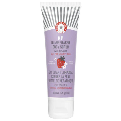 KP Bump Eraser Body Scrub with 10% AHA - Fresh Strawberry Scent, Cruelty-Free Exfoliant for KP & Dry Skin