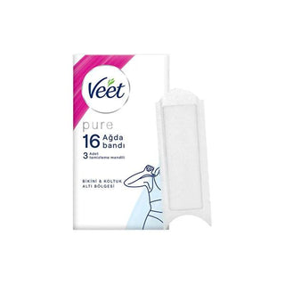 Veet Pure Wax Strips for Bikini & Underarm Hair Removal - Hypoallergenic, Fragrance-Free, 16 Count Veet Pure Wax Strips for Bikini & Underarm - Hypoallergenic & Fragrance-Free wax strips, hair removal, bikini hair removal, underarm hair removal, hypoallergenic wax, fragrance-free, dermatologically tested, sensitive skin, smooth skin, Veet, personal care, grooming, beauty products