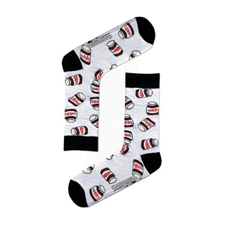 Carnaval Nutella White Cotton Socks for Comfort - Novelty Socks for Men and Women Carnaval Nutella Cotton Socks - Comfortable Novelty Gift Carnaval Socks, Nutella themed socks, White socks, Cotton socks, Novelty socks, Comfortable footwear, Casual socks, Themed socks, Branded socks, Gifts for him, Gifts for her, Novelty gifts