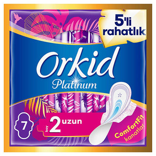 Orkid Platinum Winged Hygienic Pads for Women - Comfort & Protection, 7 Count Orkid Platinum Hygienic Pads - Comfort & Protection Hygienic pads, Menstrual protection, Orkid Platinum, Winged sanitary pads, Leakage protection sanitary products, Women's health, Menstrual hygiene, Sanitary products, Feminine care, Comfortable sanitary pads, Advanced menstrual protection, Odor control sanitary pads