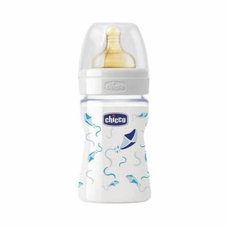 Chicco Glass Baby Bottle with Rubber Tip for Men 150ml 0 Month+