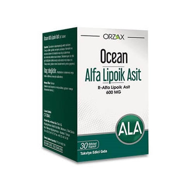 Ocean Alpha Lipoic Acid 600mg Supplement - Antioxidant Support for Energy Production - 30 Capsules