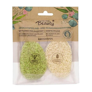 For Your Beauty Facial Exfoliating Sponges - Gentle, Natural Skincare for Sensitive Skin - 2 Piece Set For Your Beauty Facial Exfoliating Sponges - Gentle Skincare facial exfoliating sponges, natural skincare products, gentle exfoliation, bamboo skincare, almond oil and Vitamin E skincare, sensitive skin care, eco-friendly skincare, nourishing skincare, moisturizing skincare, skincare routine, daily skincare, travel skincare, gentle cleansing, soft skin, radiant skin, healthy skin, skincare essentials, beau