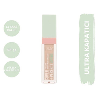 Show by Pastel Cover+Perfect Concealer SPF30 - High Coverage, Moisturizing, Long Lasting - Blemish & Dark Circle Concealer - 301 Fair Pastel Cover+Perfect Concealer SPF30 - High Coverage & Moisturizing high coverage concealer, moisturizing concealer, SPF 30 concealer, long lasting concealer, blemish concealer, dark circle concealer, pomegranate extract makeup, sun protection makeup, concealer, makeup, high coverage, moisturizing, SPF 30, long lasting, blemish, dark circle, pomegranate extract, sun protectio