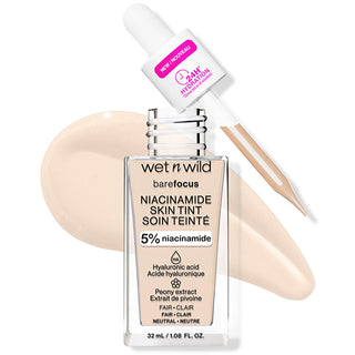 wet n wild Niacinamide Skin Tint Foundation: Achieve Natural, Radiant Skin with Hyaluronic Acid & Sheer Coverage wet n wild: Niacinamide Skin Tint Foundation - Natural Coverage Niacinamide skin tint, Hyaluronic acid foundation, Sheer coverage foundation, Satin finish foundation, Lightweight skin tint, wet n wild foundation, Skincare infused makeup, Foundation for sensitive skin, skin tint, foundation, makeup, niacinamide, hyaluronic acid, peony extract, sheer coverage, satin finish, lightweight, natural loo
