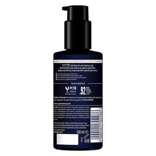 gliss night elixir restructuring hair serum bottle, gliss serum applied on hair texture, gliss night elixir serum packaging Gliss Night Elixir Restructuring Hair Care Serum - 100 ml for Damaged Hair Gliss Night Elixir - Restructuring Hair Serum hair-care, night-serum, split-ends-treatment, gliss, hair-repair, rehydration, damaged-hair, deep-conditioning, lotion, ai-generated