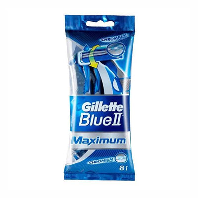 Gillette Blue 2 Maximum Sensitive Disposable Razors - 8 Pack for Close, Comfortable Shave | Twin Blade Comfort Razors