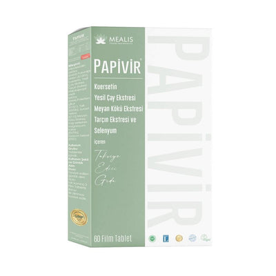 Papivir - Dietary Supplement with Quercetin, Green Tea Extract & Selenium for Immune Support - 60 Tablets