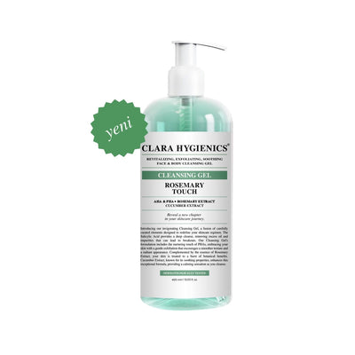 Clara Hygienics Vegan Face and Body Cleansing Gel with Rosemary Extract - 400ml, Natural Skin Tone Balancing & Dead Cell