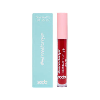 Soda Brand Liquid Lipstick - Demi Matte Finish, Shade 006, Travel-Sized 0.12 fl oz Soda Liquid Lipstick - Demi Matte Shade 006 liquid lipstick, matte lipstick, Soda brand cosmetics, travel-sized lip color, demi-matte lipstick shade 006, compact lipstick, affordable cosmetics, lip color, cosmetics, beauty products, makeup, lip care, shade 006, demi-matte finish