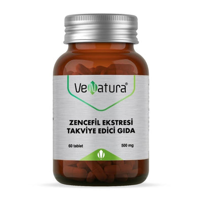 VeNatura Ginger Extract Supplement 500mg - 60 Tablets - Natural Anti-Inflammatory & Digestive Health Support