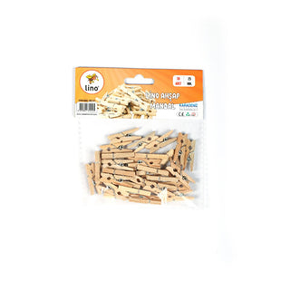 Lino Wooden Clothespins 25mm - 30 Pack Craft & Laundry Pegs, Natural Wood Clips for DIY Projects & Home Decor Lino Wooden Clothespins - Craft & Laundry, 25mm Wood Pegs DIY wooden clothespins, craft clothespins, 25mm wood pegs, natural wood clips, DIY craft supplies, wooden craft embellishments, small wooden clothespins, wooden laundry pegs, clothespins, wood pegs, laundry pegs, craft supplies, DIY, craft projects, home décor, classroom supplies, embellishments, wooden clips, natural wood, crafting, laundry,
