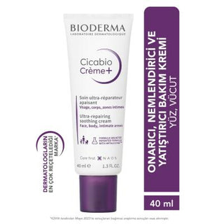 Bioderma - Soothing Skin Cream for Sensitive Skin, Hypoallergenic & Fragrance-Free Moisturizer for Face, Lips & Body - 1.35 fl oz Bioderma Soothing Skin Cream - Hypoallergenic & Fragrance-Free soothing skin cream, Bioderma Cicabio Creme, skin repair cream, hypoallergenic skin care, fragrance-free moisturizer, sensitive skin products, tattoo aftercare, gentle skincare, baby skincare, face cream, lip balm, body moisturizer