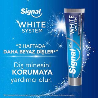 Signal White Now: 3X Whitening Toothpaste - Extra Fresh & Gold - Stain Removal, Fluoride Protection - Fresh Breath, Confident Smile Signal White Now: 3X Whitening Toothpaste for a Brighter Smile teeth whitening toothpaste, whitening toothpaste, fresh breath toothpaste, fluoride toothpaste, signal toothpaste, white now toothpaste, teeth stain remover, oral hygiene, dental care, extra fresh toothpaste, toothpaste, teeth whitening, fresh breath, fluoride protection, stain removal, oral care, dental hygiene, co