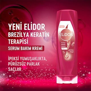 Elidor Brazilian Keratin Therapy Hair Serum - Nourishes, Smooths, and Adds Shine to Hair - 11.83 fl oz Elidor Brazilian Keratin Hair Serum - Smooth & Shine hair serum, keratin hair care, brazilian keratin therapy, hair nourishment, frizz reduction, smooth hair, shiny hair, hair care, Elidor, luxurious hair care, dry hair solution, damaged hair repair
