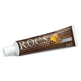 ROCS Coffee & Tobacco Toothpaste 60ml (Pack of 3)