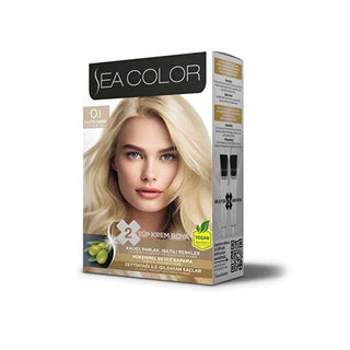 Sea Color Kit - Platinum Blonde Hair Color Kit for Vibrant Permanent Hair Dye Sea Color Kit - Platinum Blonde Hair Dye hair color kit, platinum blonde hair dye, permanent hair color, hair coloring product, Sea Color Kit, hair dye, blonde hair color, vibrant hair color, long-lasting hair dye, gray coverage hair color