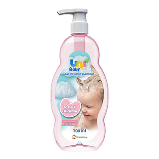 uni baby easy comb shampoo bottle, uni baby hair and body shampoo for children Uni Baby Easy Comb Hair & Body Shampoo - Gentle for Children | 700ml Uni Baby Easy Comb Hair & Body Shampoo 700ml uni-baby, hair-shampoo, body-shampoo, baby-care, gentle-formula, hypoallergenic, pediatric-tested, easy-combing, childrens-products, ai-generated