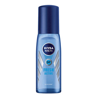 Nivea Men Fresh Active Deodorant Spray 75ml - Long Lasting Protection | No Alcohol